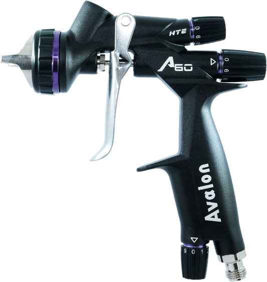 Avalon A-60 HTE spray gun 1.4mm base coat
A-60 HTE 1.3mm metallic pearl finish
A-60 HTE 1.5mm primer application