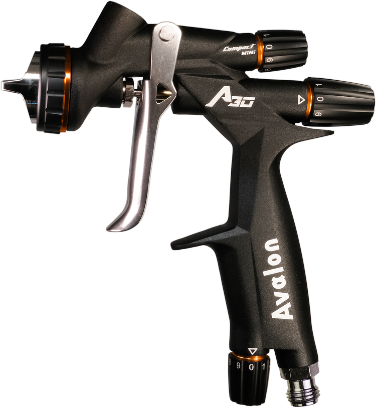 A-30 mini spray gun 256g lightweight
A-30 touch-up spray pattern on car door