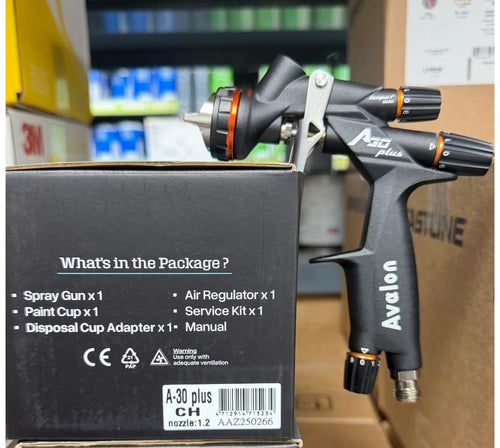 Avalon A30 Plus 1.2 mm (A30 CH) Compact Mini Spray Gun – Lightweight High-Flow Kit