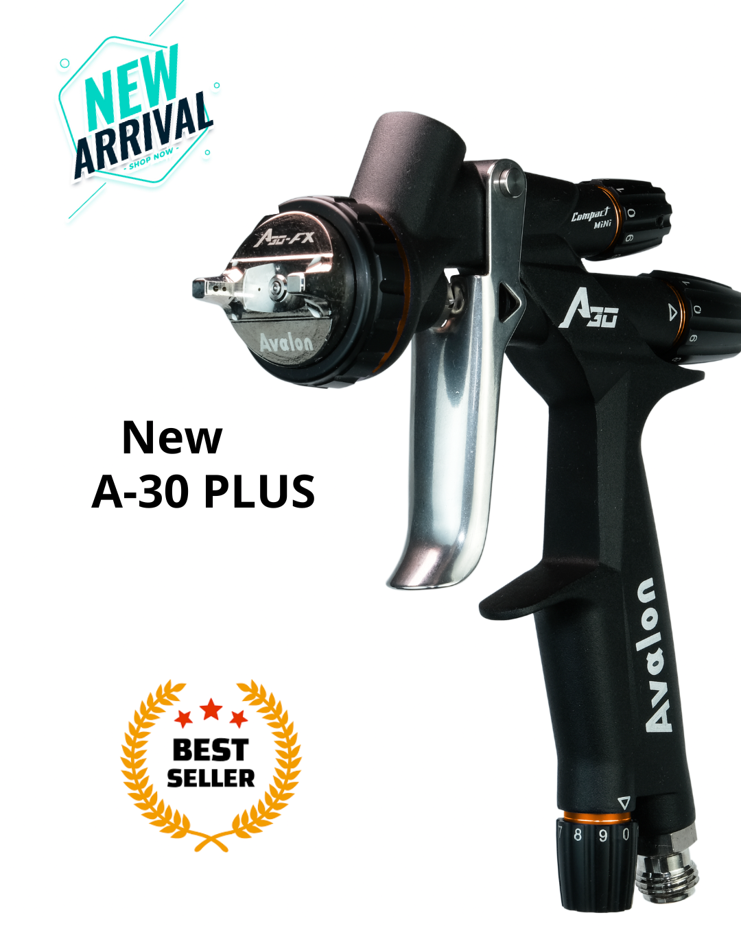 Avalon A30 Plus 0.8 mm (A30 Ti1) Compact Mini Spray Gun – Lightweight Precision Finishing