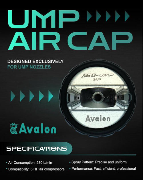 Avalon UMP medium-pressure spray gun 1.3mm
UMP 1.2mm nozzle metallic paint
UMP 1.4mm primer application
UMP 1.5mm high-build filler coverage
